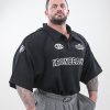 Oversized Old-school Textured Polo Black