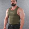 Ironbeasts Ribbed Tank Olive Green