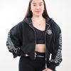 Oversized Cropped Jacket Black