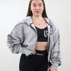 Oversized Cropped Jacket Gray