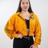 Oversized Cropped Jacket Yellow