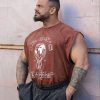 ⁠Iron WorldWide Tank Brown Washed