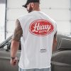 Heavy Lifestyle Muscle Tank White