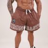 Acid-wash Brown Shorts Signature